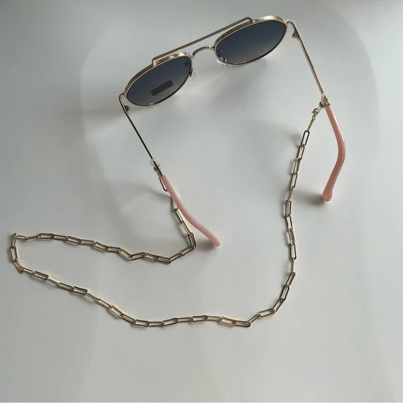 Summer & Rose Riley Sunglasses with Chain Gold Pink NWT - Picture 12 of 12